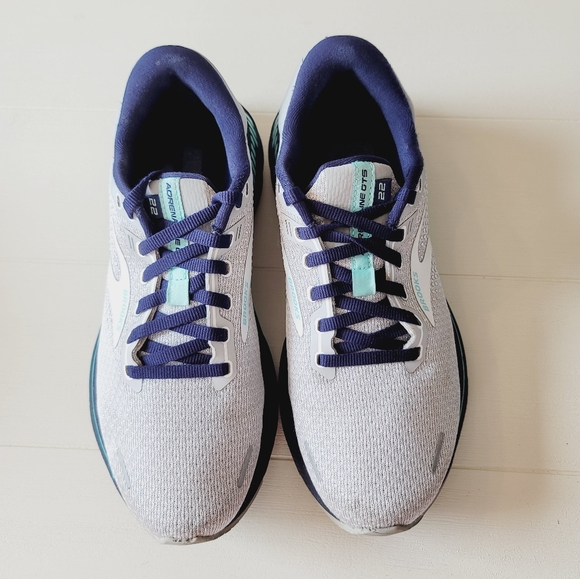 Brooks Adrenaline GTS in Grey / Peacoat / Aruba - Picture 10 of 16